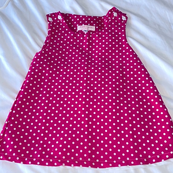 Polka dot pink dress, Emily Lacey, size 12 months but it’s quite oversized. - Picture 1 of 3